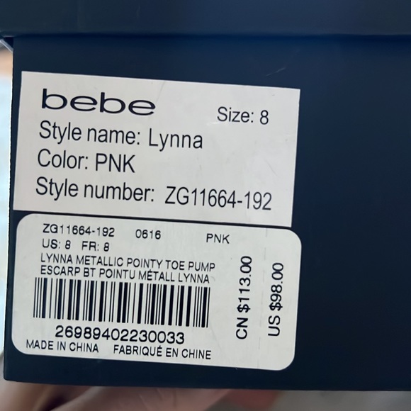 Bebe Lynna metallic pointy toe pump - Picture 3 of 6